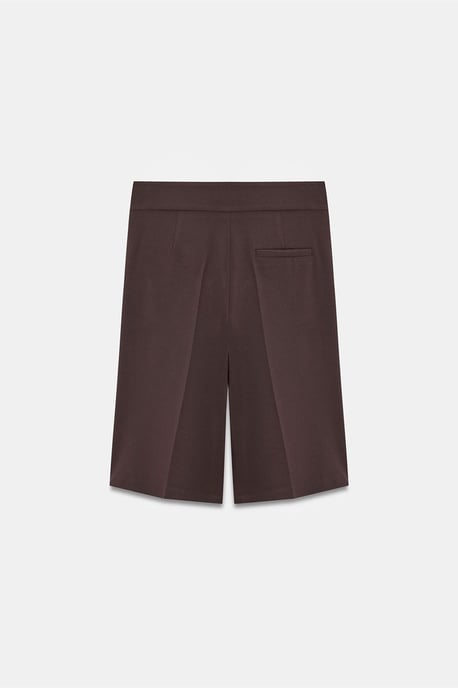 Hochtaillierte, weit geschnittene, maßgeschneiderte Shorts mit Gürtel - Image 6