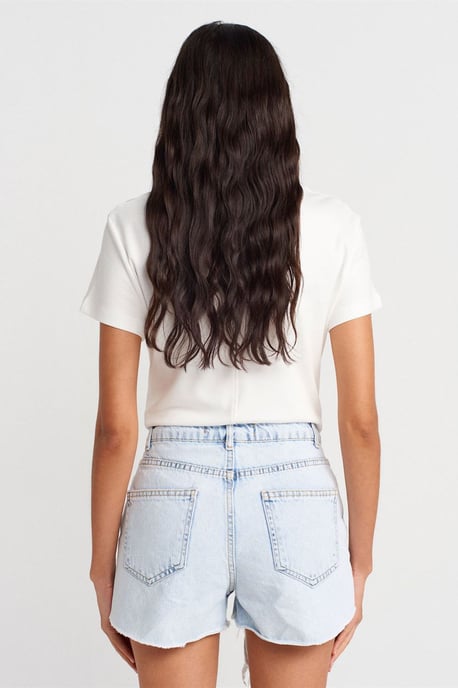 Damen Hochgeschnittene Denim-Shorts - Image 2