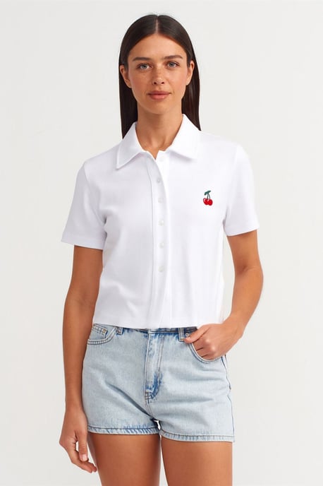 Hochgeschnittene Baumwoll-Denim Mom-Shorts - Image 3