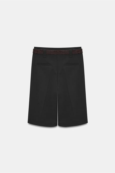 Hochtaillierte, bundelastische, weitgeschnittene Tailor-Shorts - Image 6