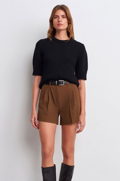 Hochtaillierte Crepe Shorts Maßgeschneidert - Image 5