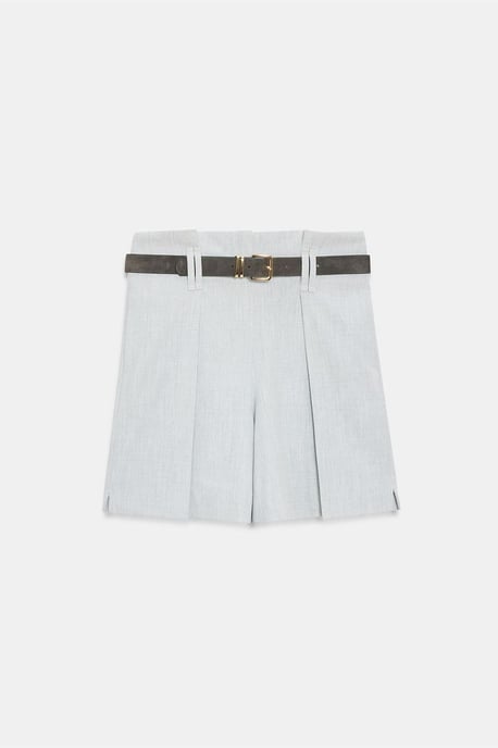 Hoch taillierte Shorts mit Gürtel - Image 6