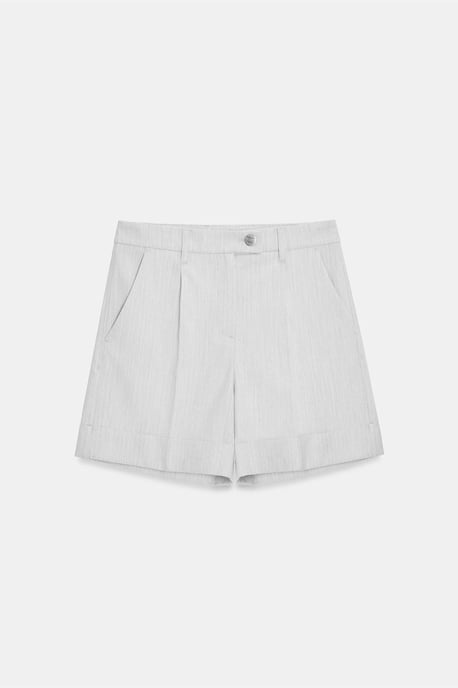 Hochtaillierte Maßgeschneiderte Gewebte Shorts - Image 5