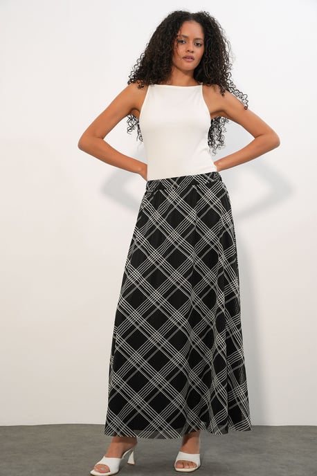 Blumenkleid Hohe Taille Maxi-Rock - Image 3