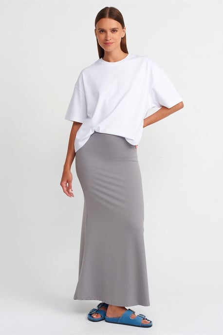 Hohe Taille A-Linien Maxi-Rock - Image 1
