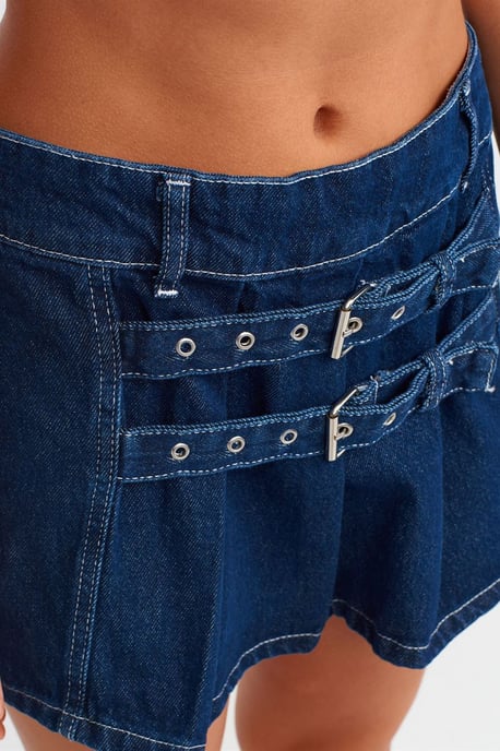 Gürteltuch-Denim-Minirock - Image 4