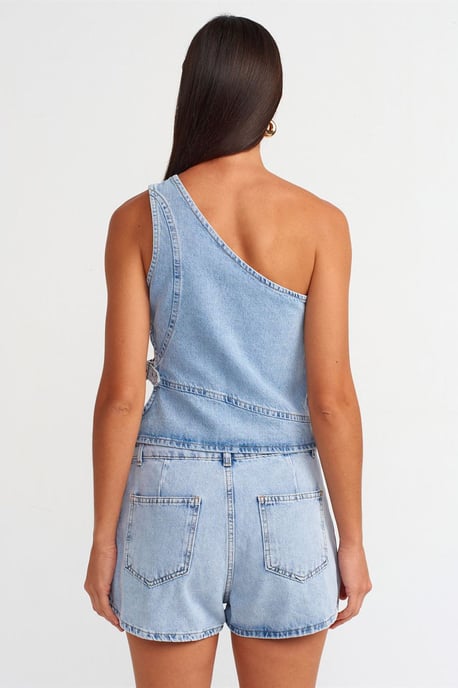 Baumwoll-Denim Mini A-Linien-Rock - Image 2
