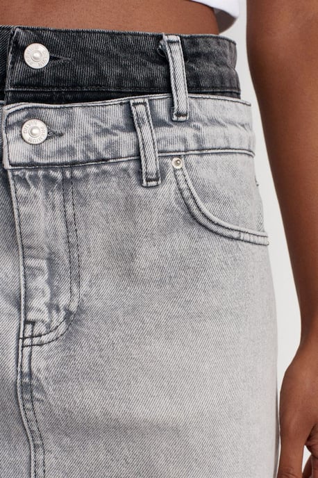 Damen Mini Jeansrock mit mittelhoher Taille - Image 4