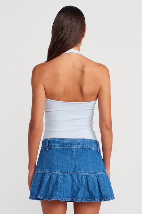 Mini-Denim-Skaterrock mit mittlerer Taille - Image 2