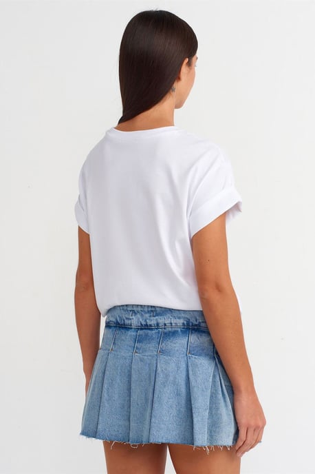 Mid-Waist Mini-Denim-Skaterrock - Image 2