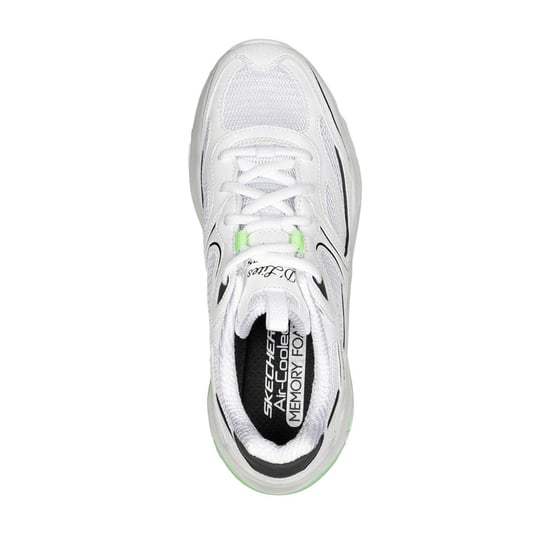 Skechers - "D´Lux" Sneaker für Damen, Zum Anschlüpfen (Weiß/Limone) - Image 3