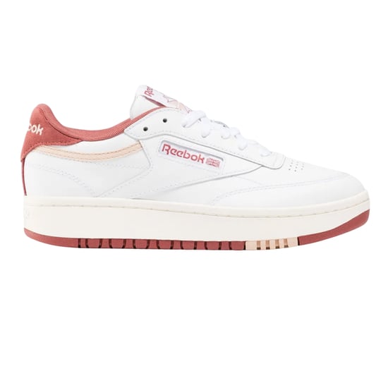 Reebok - "Club C" Sneaker für Damen, Leder, Plattform-Absatz (Weiß/Pink) - Image 1