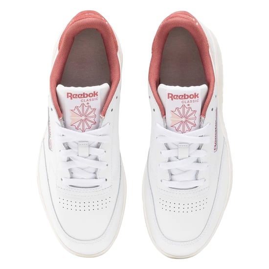 Reebok - "Club C" Sneaker für Damen, Leder, Plattform-Absatz (Weiß/Pink) - Image 3