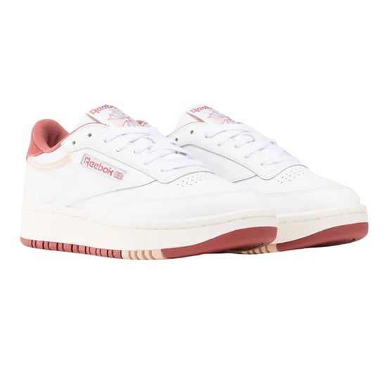 Reebok - "Club C" Sneaker für Damen, Leder, Plattform-Absatz (Weiß/Pink) - Image 5