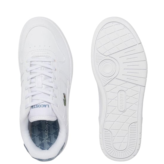 Lacoste - "T-Clip Set" Sneaker für Kinder, Leder (Weiß/Blau) - Image 4