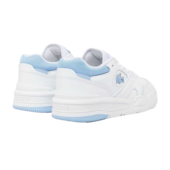 Lacoste - "Lineshot" Sneaker für Damen, Leder (Weiß/Blau) - Image 2