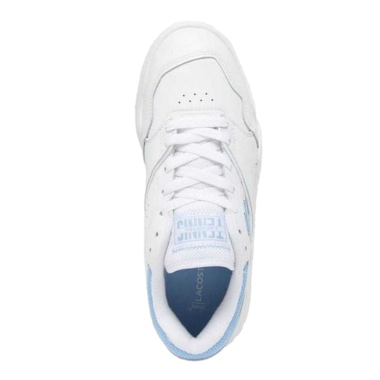 Lacoste - "Lineshot" Sneaker für Damen, Leder (Weiß/Blau) - Image 3