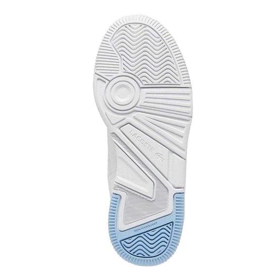 Lacoste - "Lineshot" Sneaker für Damen, Leder (Weiß/Blau) - Image 4