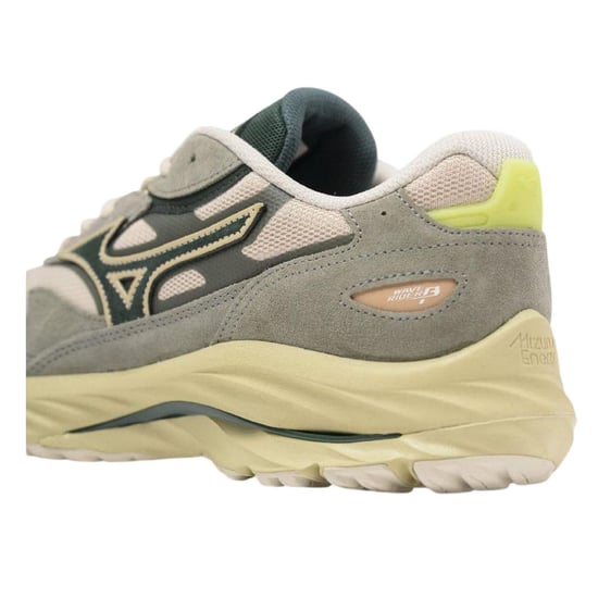 Mizuno - "Wave Rider Beta Sportstyle" Sneaker für Herren, Wildleder (Weiß/Grün) - Image 2