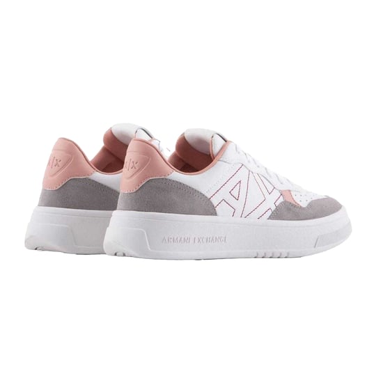 Armani Exchange - Sneaker für Damen, Leder, Plattform-Absatz (Weiß/Pink) - Image 2