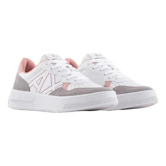 Armani Exchange - Sneaker für Damen, Leder, Plattform-Absatz (Weiß/Pink) - Image 4