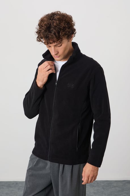 Herren Plüsch Zip-Front Sweatshirt - Image 5
