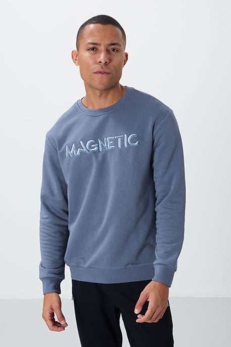 Herren Bedruckter Rundkragen-Pullover - Image 1