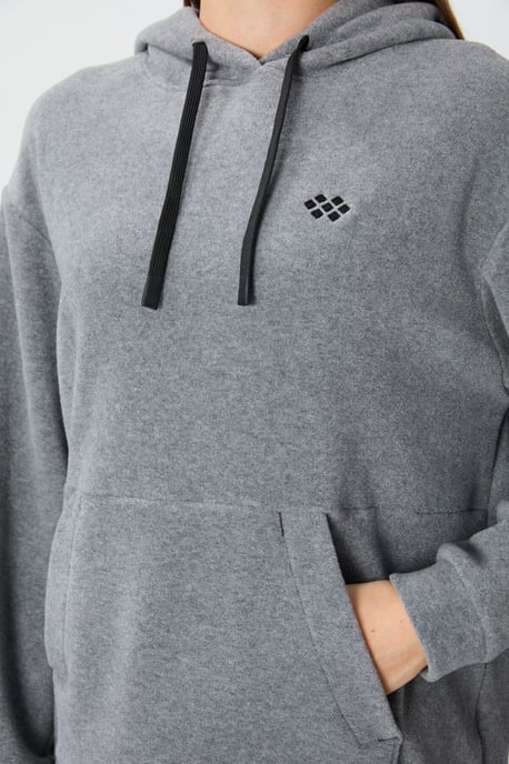 Oversized Plüsch-Hoodie mit Stickerei - Image 2