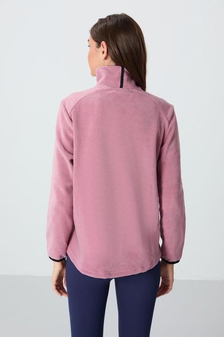 Tommy Life Plüsch-Sweatshirt mit durchgehendem Reißverschluss für Damen - Schwarz - Image 5