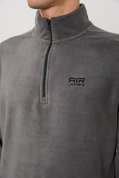 Herren Plüsch Halbzip Sweatshirt - Image 5