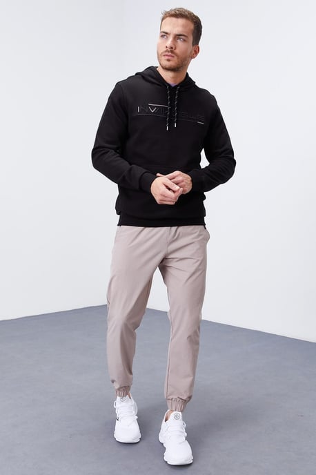 Herrenbedruckter Kapuzenpullover mit Tasche - Image 2