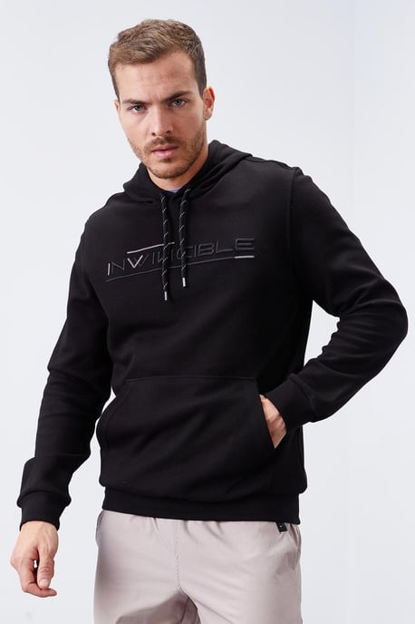 Herrenbedruckter Kapuzenpullover mit Tasche - Image 3