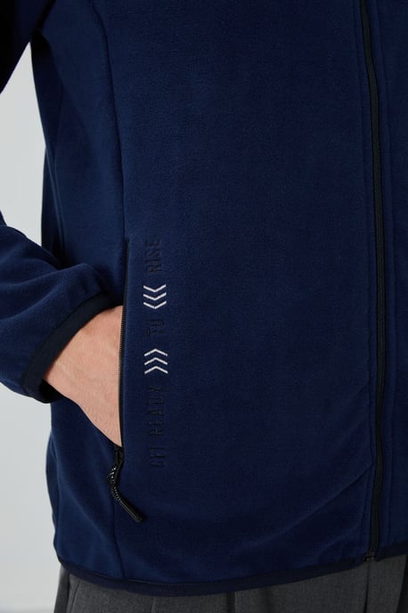 Herren Plüsch Zip-Front Sweatshirt - Image 3
