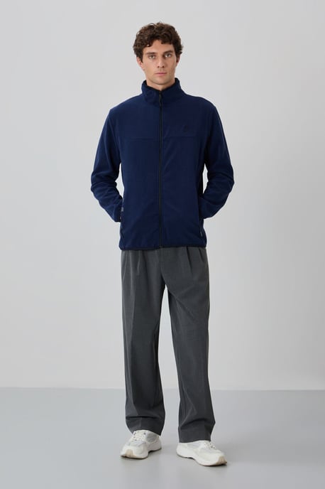 Herren Plüsch Zip-Front Sweatshirt - Image 4