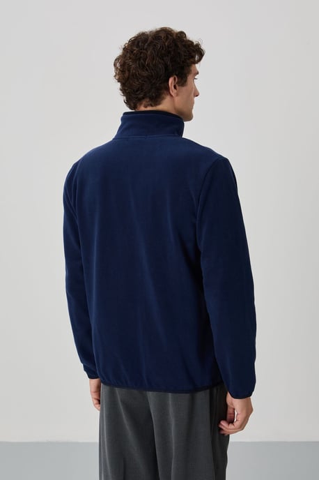 Herren Plüsch Zip-Front Sweatshirt - Image 5
