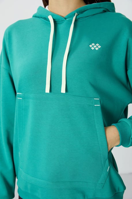 Oversized Kapuzensweatshirt mit Tasche - Image 2