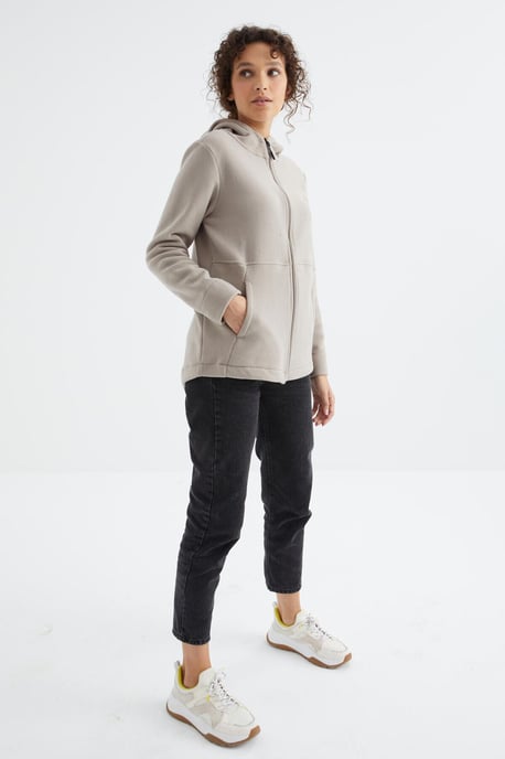Damen Kapuzenzip Sweatshirt - Image 3