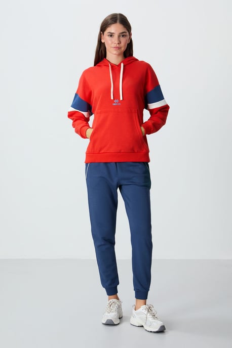 Übergroßer Farbblock-Hoodie mit Tasche - Image 3