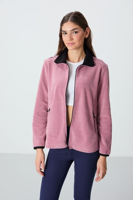 Damen Plüsch Zip-Front Sweatshirt - Image 6