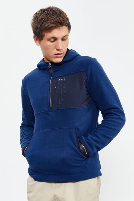 Herren Sweatshirt mit halber Reißverschluss und Kapuze - Image 5