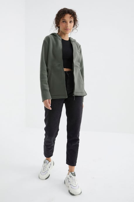Damen Kapuzen-Zip-Sweatshirt - Image 2