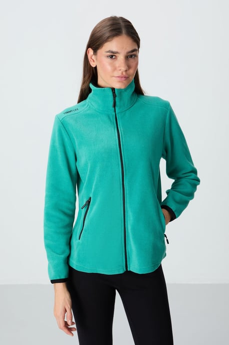 Damen Plüsch-Jacke mit Reißverschluss - Image 2