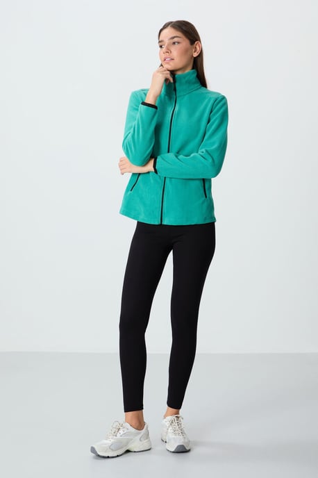 Damen Plüsch-Jacke mit Reißverschluss - Image 3