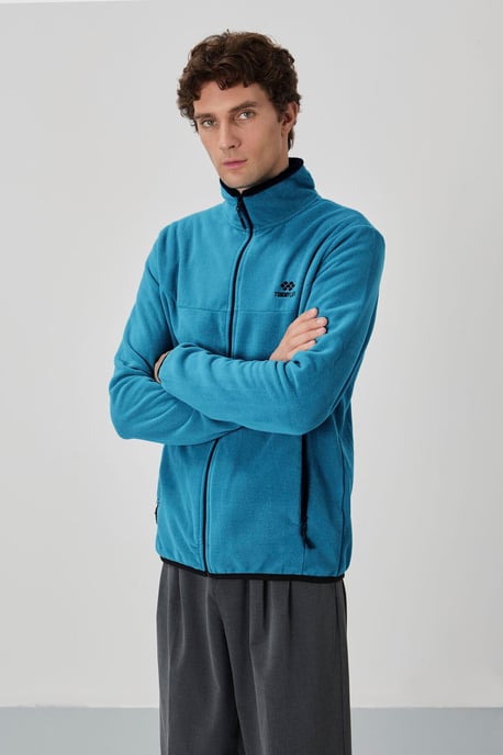 Herren Plüsch Zip-Front Sweatshirt - Image 3