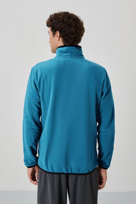 Herren Plüsch Zip-Front Sweatshirt - Image 5