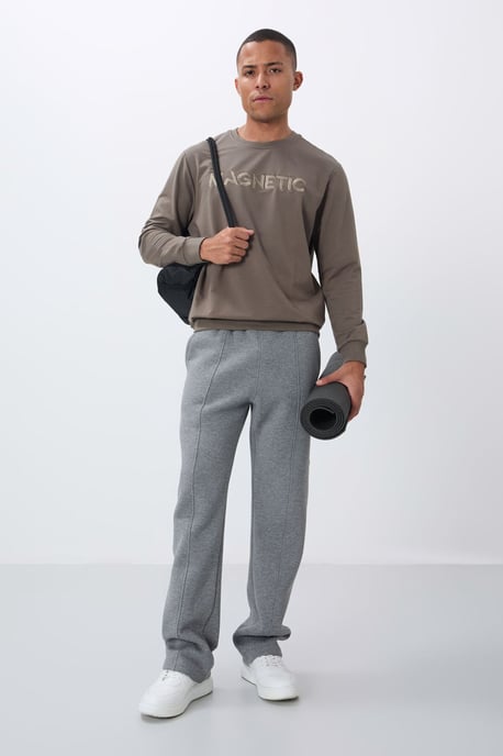 Herren bedruckter Rundhalsausschnitt Pullover - Image 2