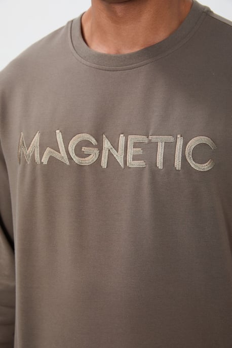 Herren bedruckter Rundhalsausschnitt Pullover - Image 3
