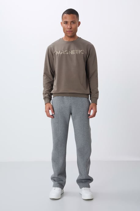 Herren bedruckter Rundhalsausschnitt Pullover - Image 4