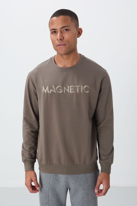 Herren bedruckter Rundhalsausschnitt Pullover - Image 5
