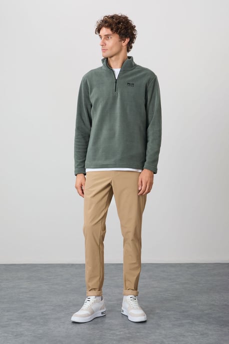 Herren Fleece-Halbzip Sweatshirt - Image 5